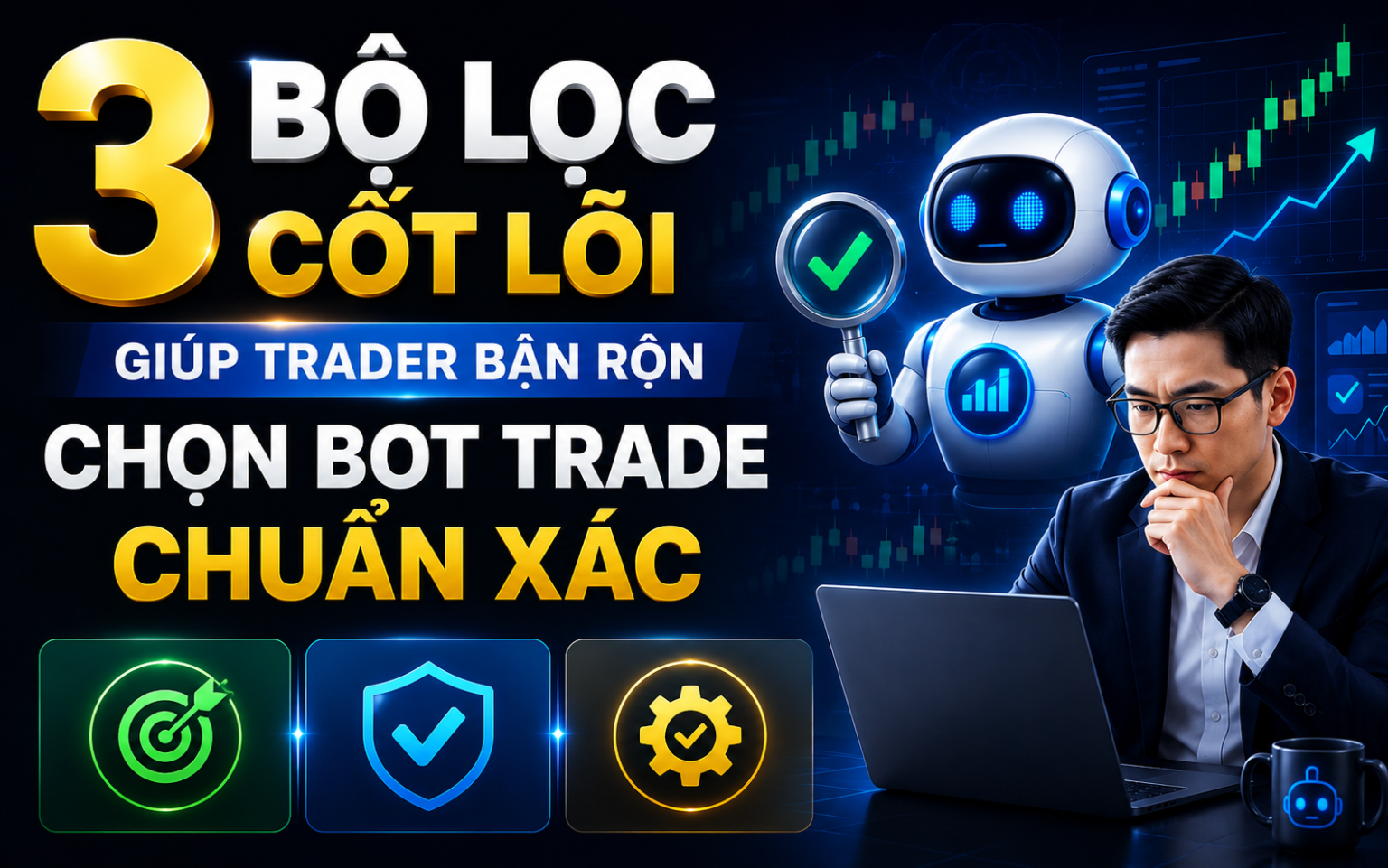 3 bộ lọc cốt lõi giúp Trader bận rộn chọn Bot Trade chuẩn xác